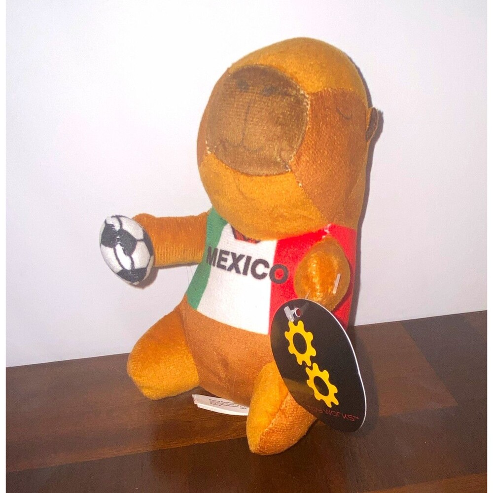 Toy Factory Mexico Soccer Capybara Plush 6” Host Team Series Stuffed Animal NWT